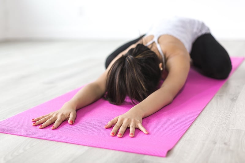 Woman stretching